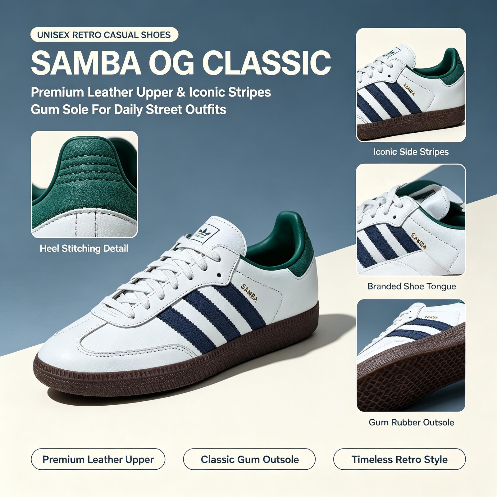 Adidas Shoes Samba - Zapatillas de Skateboard Adidas SAMBA OG