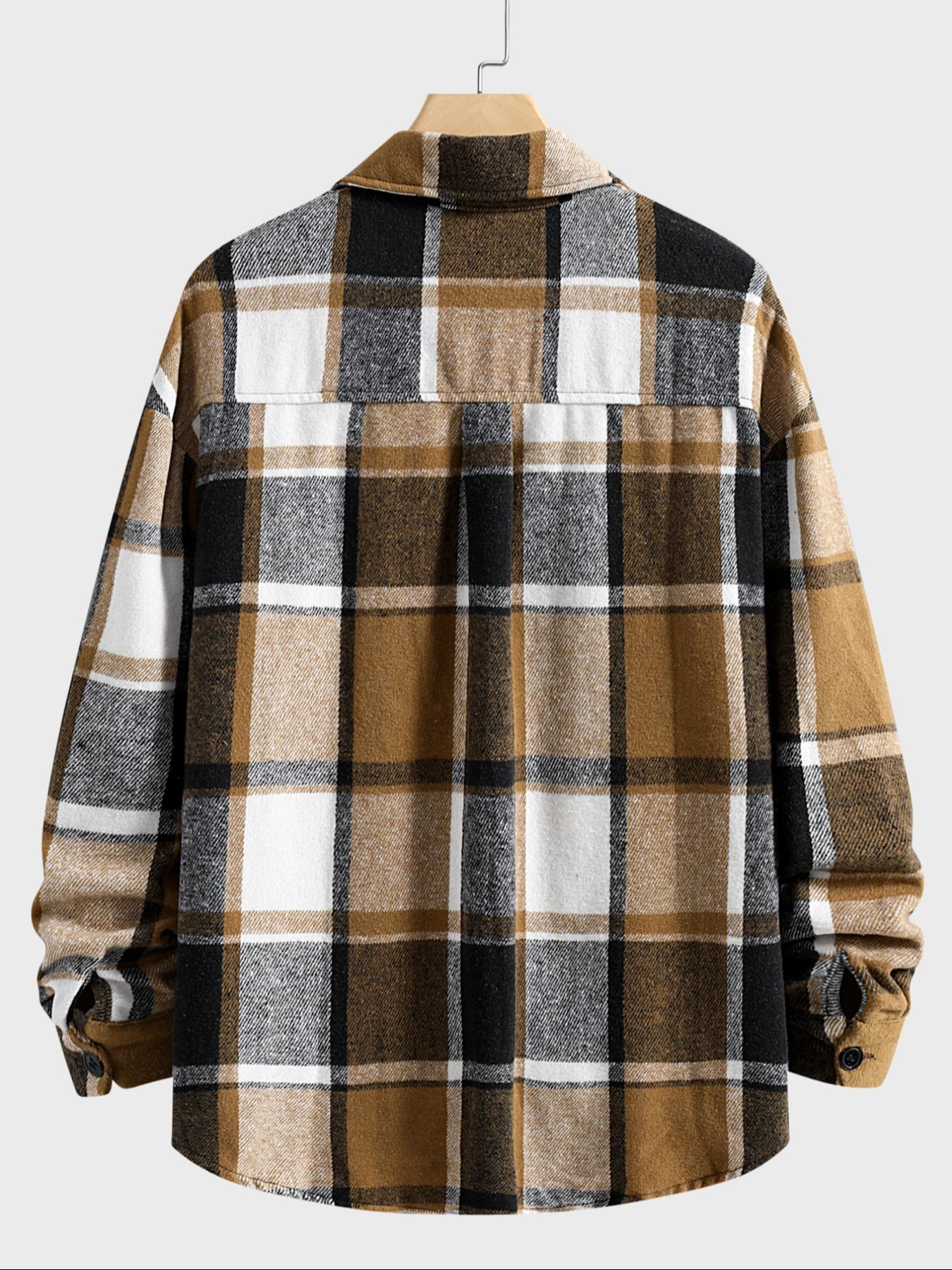 Camisa a cuadros retro para ho - Flannel Shirt Lined reseña y precio
