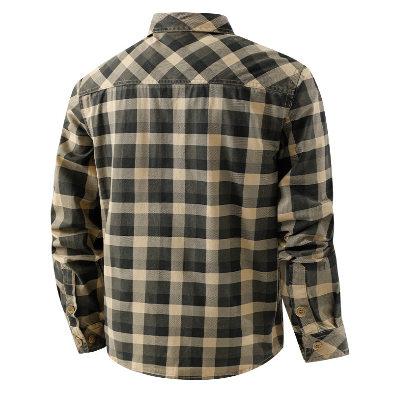 Ropa de trabajo Retro para hom - Flannel Shirt Lined reseña y precio