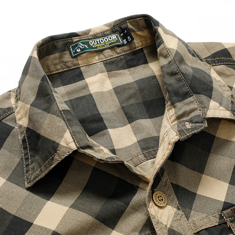 Ropa de trabajo Retro para hom - Flannel Shirt Lined reseña y precio